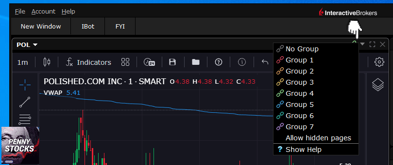 Vincular camadas na plataforma TWS (corretora Interactive Brokers)