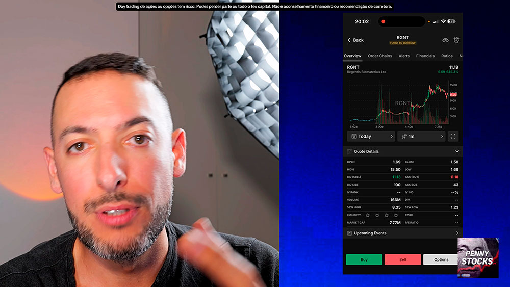 Plataforma mobile de trading da Tastytrade