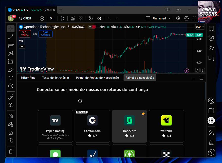 Como usar a TradeZero e a TradingView