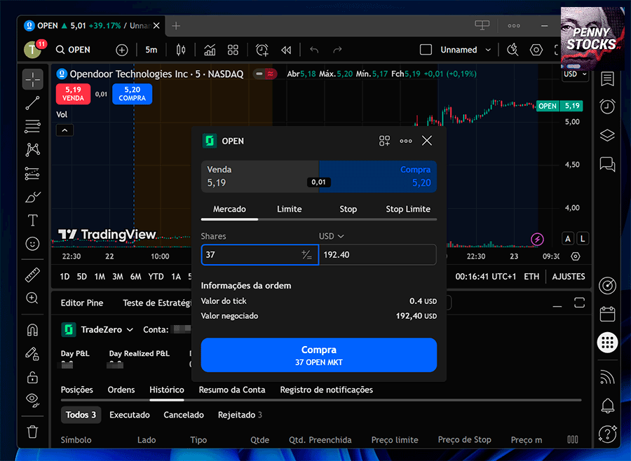 Como usar a TradeZero e a TradingView